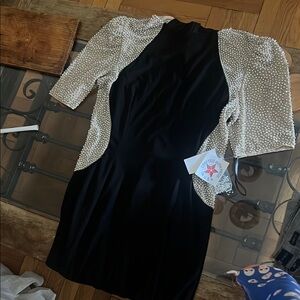 Black Dress with Silver Sequin Bolero